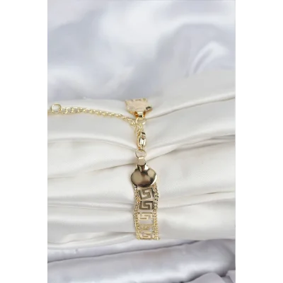 BUĞZ 316L Çelik Gold Renk Labirent Model Kadın Bileklik - Lisinya
