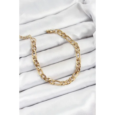 BUĞZ 316L Çelik Gold Renk Zincir Erkek Bileklik