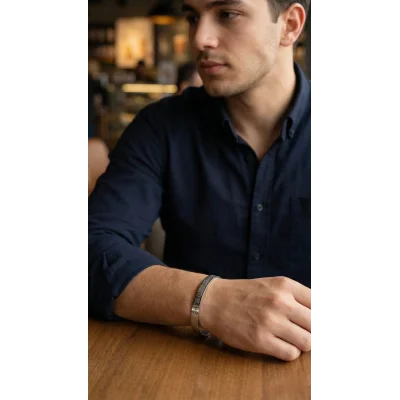 BUĞZ 316L Çelik Gümüş Renk Ayetel Kürsi Yazılı Bileklik - Lisinya