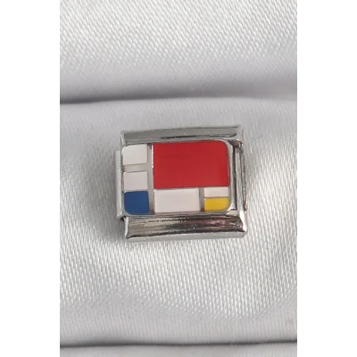 BUĞZ 316L Çelik Gümüş Renk Karışık Renk Portre Model Nomination Charm