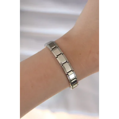 BUĞZ 316L Çelik Gümüş Renk Yazısız Nomination Model Kadın Bileklik