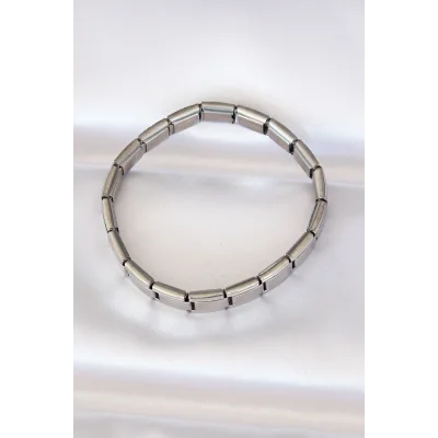 BUĞZ 316L Çelik Gümüş Renk Yazısız Nomination Model Kadın Bileklik - Lisinya