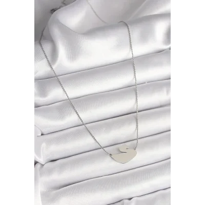 BUĞZ 316L Çelik Gümüş Renk Zincir Kuğu Model Kadın Kolye - Lisinya