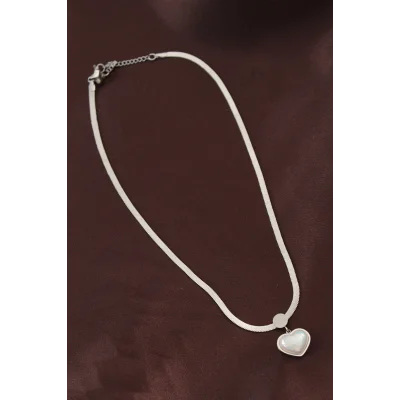 BUĞZ 316L Çelik İtalyan Zincir Kalp Kolye - Lisinya