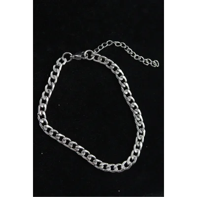 BUĞZ 316L Çelik Klasik Model Gümüş Renk Erkek Bileklik