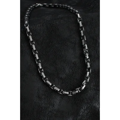 BUĞZ 316L Çelik Kral Zincir Model Gümüş Renk Erkek Kolye