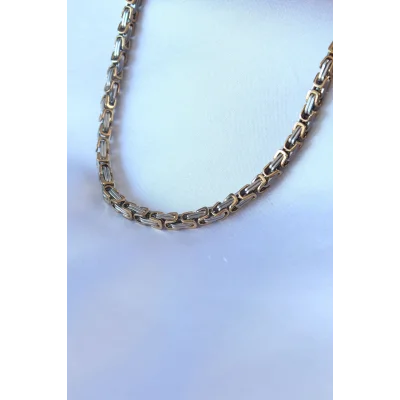 BUĞZ 316L Çelik Mix Renk Kral Zincir Model Erkek Kolye