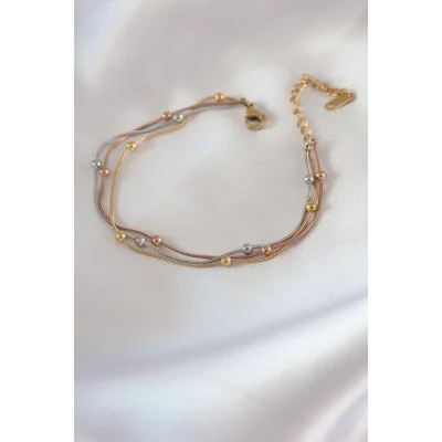 BUĞZ 316L Çelik Mix Renk Minimal Toplu Kadın Bileklik