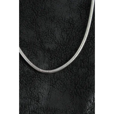 BUĞZ 316L Çelik Oval İtalyan Zincir Model Gümüş Renk Erkek Kolye - Lisinya