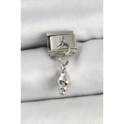 BUĞZ 316L Çelik Sallantılı Deniz Kabuğu Model Gümüş Renk Nomination Charm