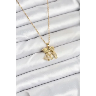 BUĞZ 316L Çelik Zincir Gold Renk Erkek Kız Model Kadın Kolye