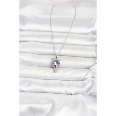 BUĞZ 316L Çelik Zincir Gümüş Renk Baykuş Model Kadın Kolye - BUĞZ