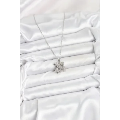 BUĞZ 316L Çelik Zincir Gümüş Renk Erkek Kız Model Kadın Kolye - Lisinya