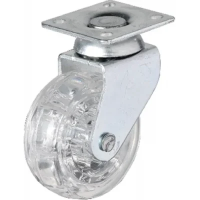 BUĞZ 325 - 50x20 Mm Şeffaf Makaralı Tablalı Teker 4 Adet