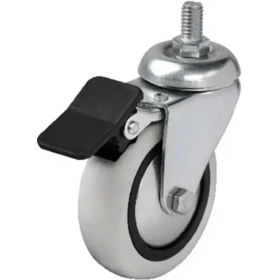 BUĞZ 354 - 75x25 Mm Pvc Makaralı Vidalı Frenli Teker 4 Adet