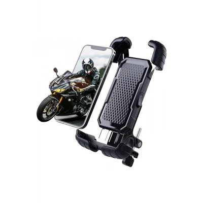 BUĞZ 360° Derece Ayarlanabilen Gidon Bağlantılı Bisiklet Motosiklet İçin Abs 4-7.8″ İnç Telefon Tutucu