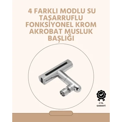  360° Dönüşlü Su Akışı Başlığı | 4ü 1 Arada Kullanım