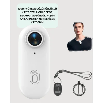 BUĞZ 360° Klipsli Manyetik Spor Kamera Yüksek Çözünürlük - Lisinya