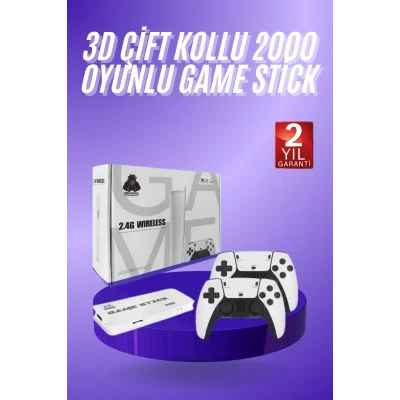 BUĞZ 3D 4K HD 2.4G Game Stick 4K Ultra Hd Oyun Konsolu Çift Kollu