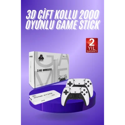  3D 4K HD 2.4G Game Stick 4K Ultra Hd Oyun Konsolu Çift Kollu