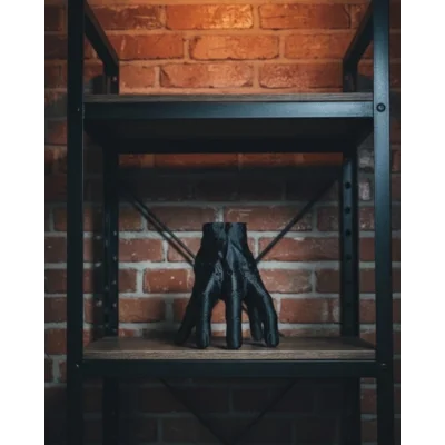 BUĞZ 3D Dekoratif Siyah El Obje 27x22 cm Sanatsal ve Şık Aksesuar