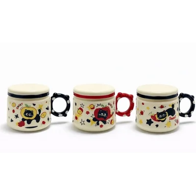 BUĞZ 3d Kedi Figürlü Kapaklı Kupa Bardak Alk5035