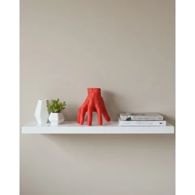 BUĞZ 3D Kırmızı El Biblo 17x16 cm Sanatsal ve Dikkat Çekici Dekor