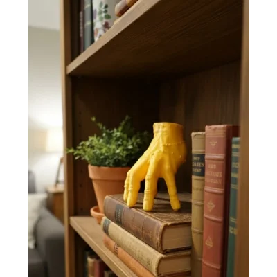 BUĞZ 3D Sarı El Heykeli 17x16 cm Raf ve Masa Üstü Dekor