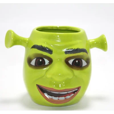 BUĞZ 3D Shrek Tasarımı Porselen Kupa Bardak