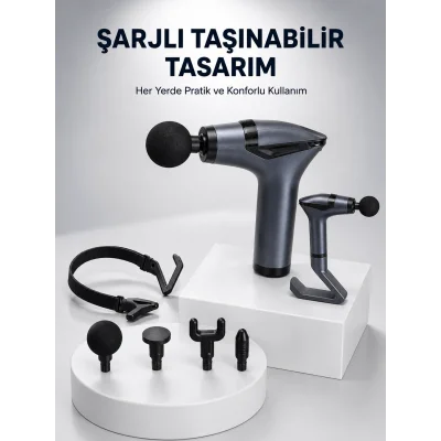 BUĞZ 3in1 Fonksiyonel Şarjlı Masaj Aleti Ayak Yüz Vücut Masajı Yeni Nesil