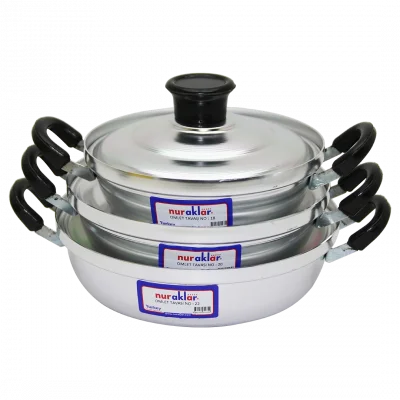 BUĞZ 3lü Alüminyum Omlet Set No-18-20-22 Bx40