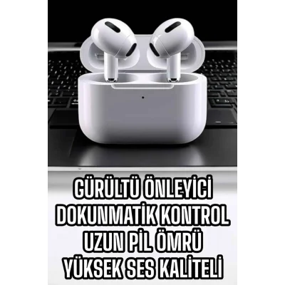 BUĞZ 3.Nesil TWS Bluetooth Kulaklık Mikrofonlu ANC Özelliği Dokunmatik Kontrol - BUĞZ