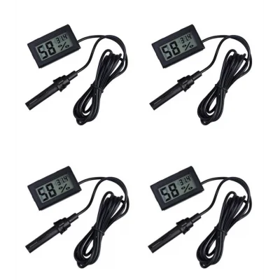  4 Adet Dijital Ekran Sıcaklık Ve Nem Ölçer - Termometre Higrometre Kuluçka