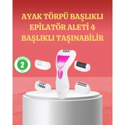  4 Başlıklı Kablosuz Şarjlı Epilasyon Cihazı