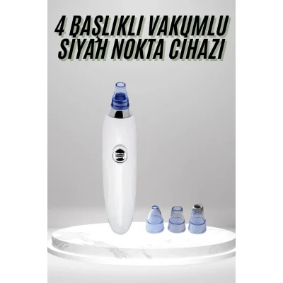 BUĞZ 4 Başlıklı Pilli Vakumlu Siyah Nokta Temizleyici Akne Ve Sivilce Önleyici
