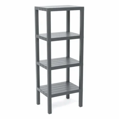 BUĞZ 4 Raflı Gri Modüler Ünite Plastik 38x29x100 Cm Bx40