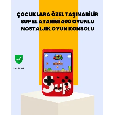 BUĞZ 400 Oyunlu Taşınabilir Retro El Konsolu