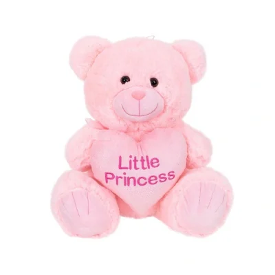 BUĞZ 4763 Peluş Ayı Prens ve Prenses Kalpli Ayı 45 cm