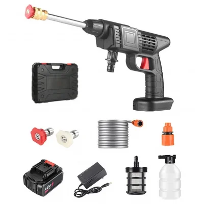 BUĞZ 48v Şarjlı Çift Bataryalı Taşınabilir Basınçlı Oto Yıkama Bahçe Sulama Sı