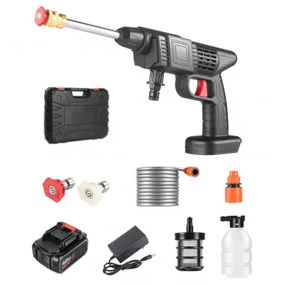 BUĞZ 48v Şarjlı Çift Bataryalı Taşınabilir Basınçlı Oto Yıkama Bahçe Sulama Sı