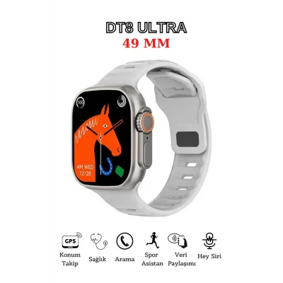 BUĞZ 49mm Ekranlı GPS ve NFC Özellikli Suya Dayanıklı Akıllı Saat, Nabız ve Uyku Takibi ile Sesli Görüşme