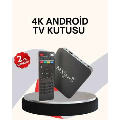 BUĞZ 4K Android TV Box – Akıllı Medya Oynatıcı, 2GB RAM, 16GB Hafıza, Wi-Fi Destekli