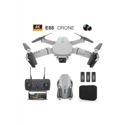 BUĞZ 4K Çift Kameralı Katlanabilir Drone, WiFi Kontrol ve Uzaktan Kumanda ile Kullanım