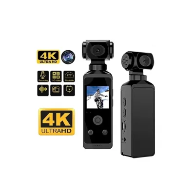 BUĞZ 4k Ultra Hd Aksiyon Kamerası 270° Geniş Açı Döner Klips Su Geçirmez Kılıf Wifi Kamera