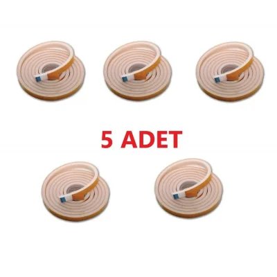 BUĞZ 5 Adet 3 Metre Yapışkanlı Kapı Bandı Isı Yalıtım Süngeri