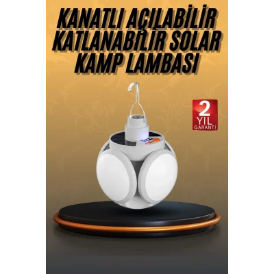  5 Kanatlı Bahçe Aydınlatma Led Askılı Solar Güneş Enerji Usb Sarjlı