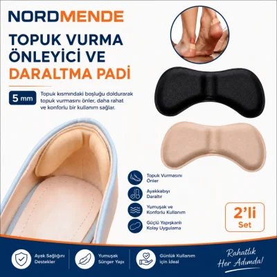 BUĞZ 5 Mm Topuk Vurma Önleyici Ayakkabı Daraltma Pedi 2'li Set