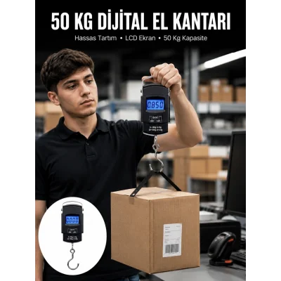 BUĞZ 50 Kg Dijital El Terazisi Cep Tartısı El Kantarı Terazi Yeni Nesil