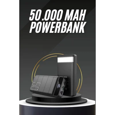  50.000 Mah Led Dijital Göstergeli USB Çıkışı Powerbank