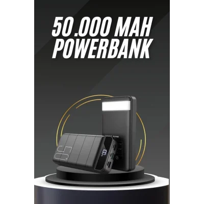 BUĞZ 50.000 Mah Led Dijital Göstergeli USB Çıkışı Powerbank - Lisinya